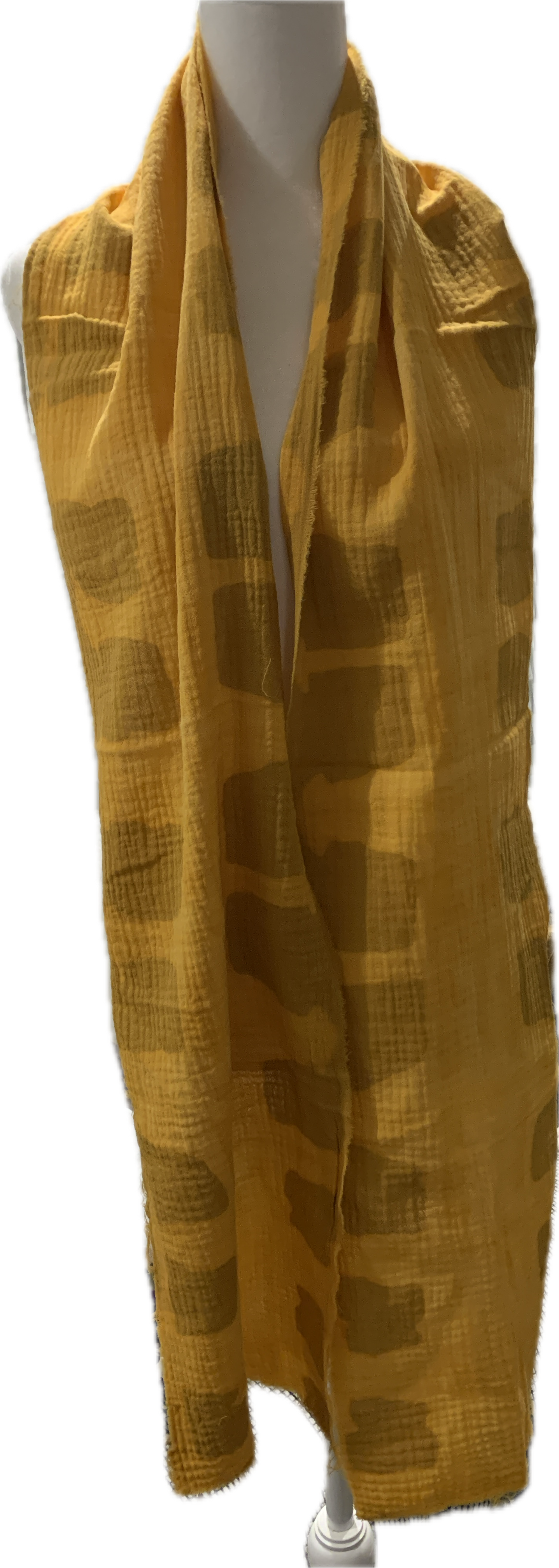 Orange Organic Cotton Fringe Scarf