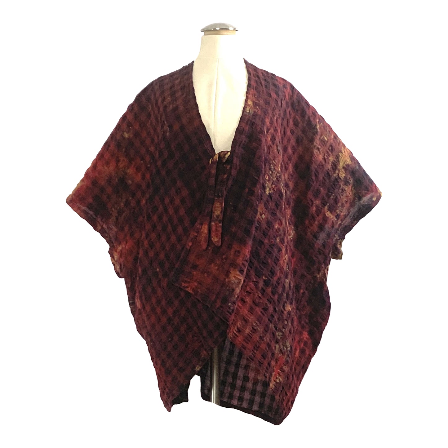 The Gingko Jacket: Burgundy and Gold Linen