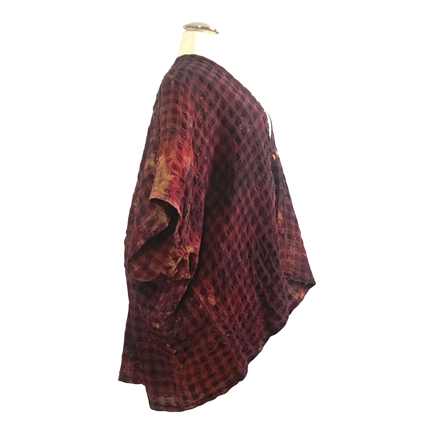 The Gingko Jacket: Burgundy and Gold Linen