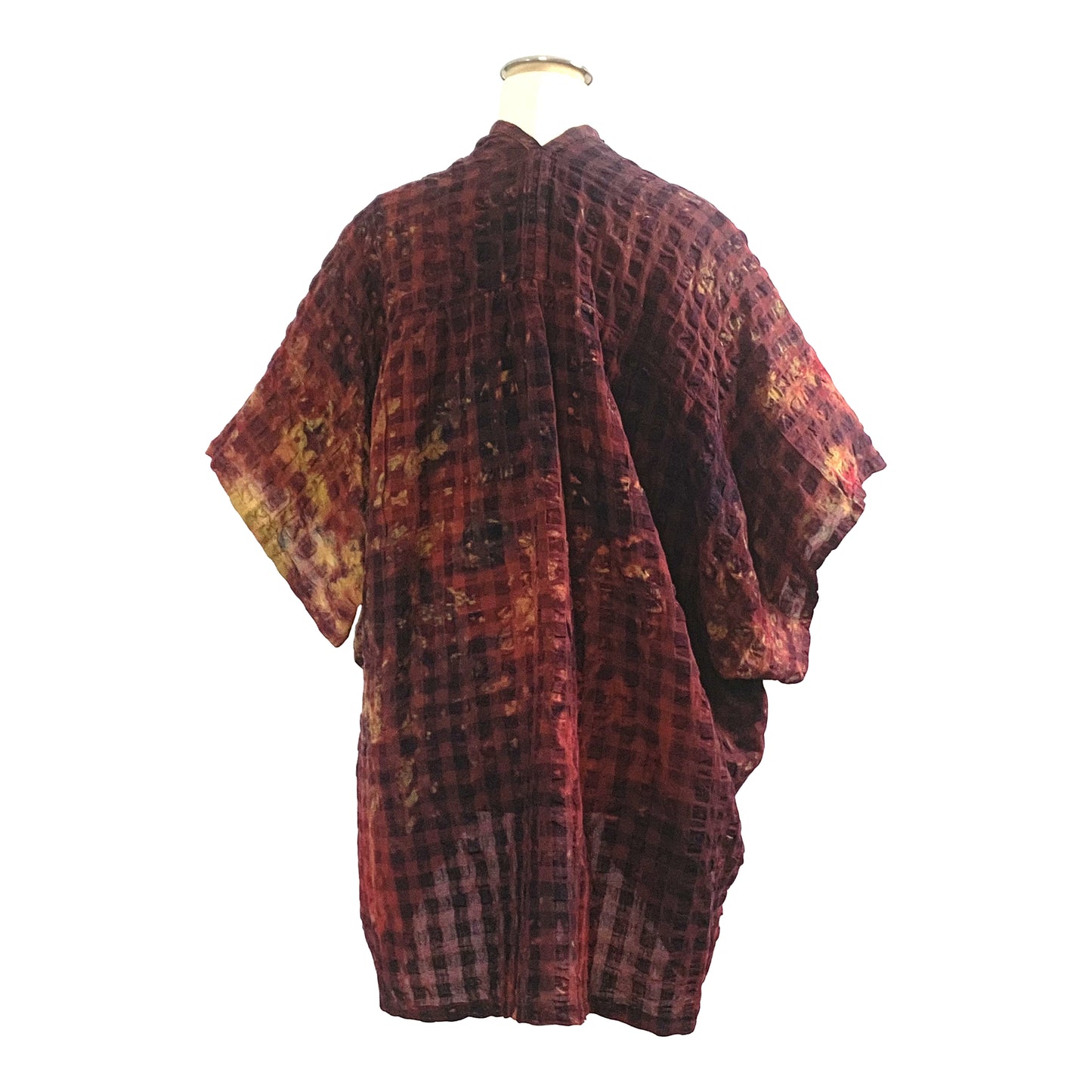 The Gingko Jacket: Burgundy and Gold Linen