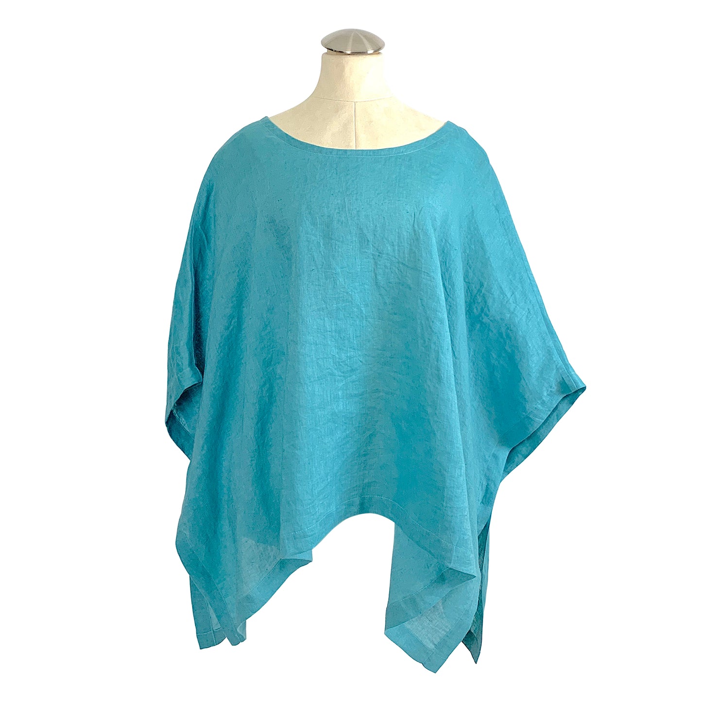 Willow Top: Hand dyed linen in Teal