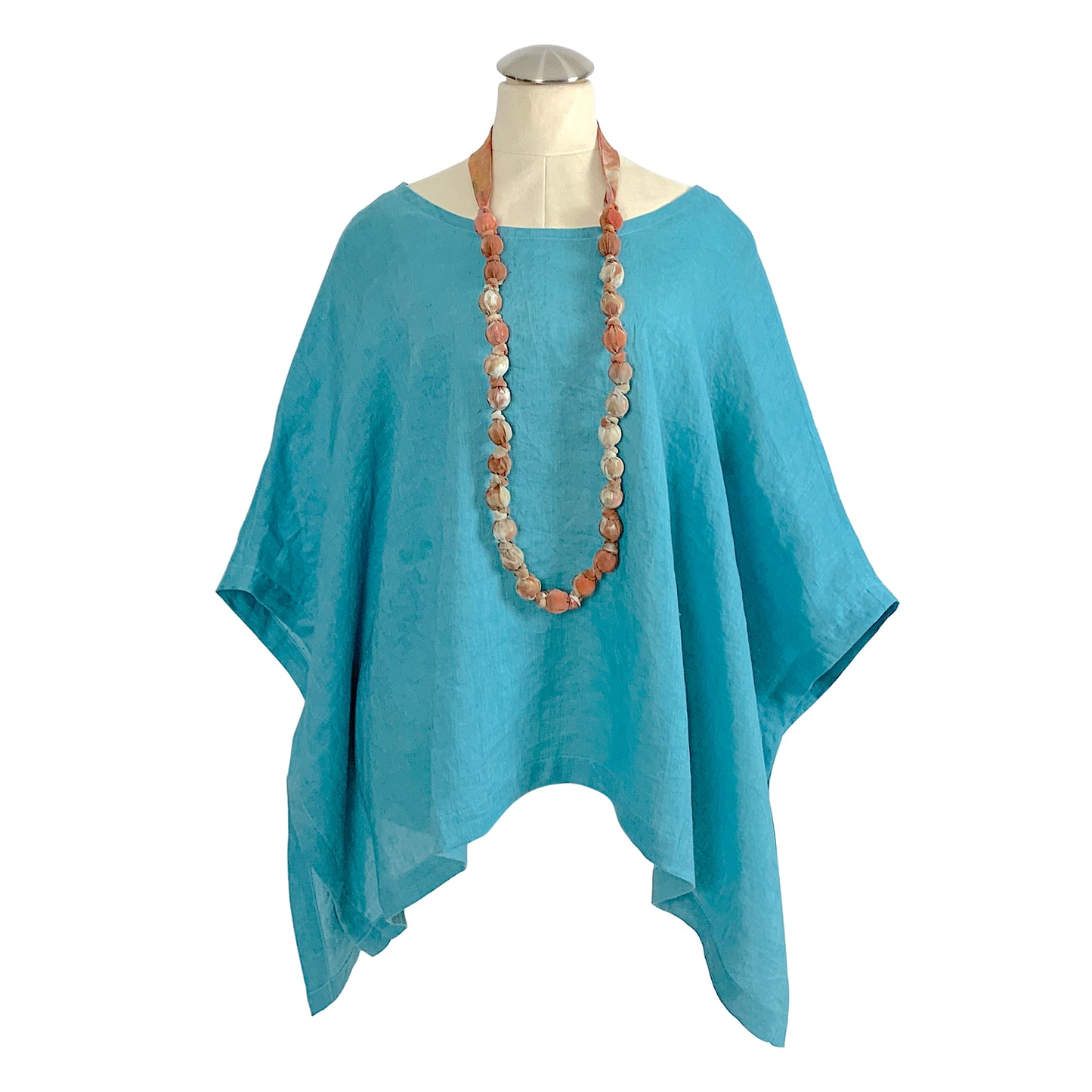 Willow Top: Hand dyed linen in Teal