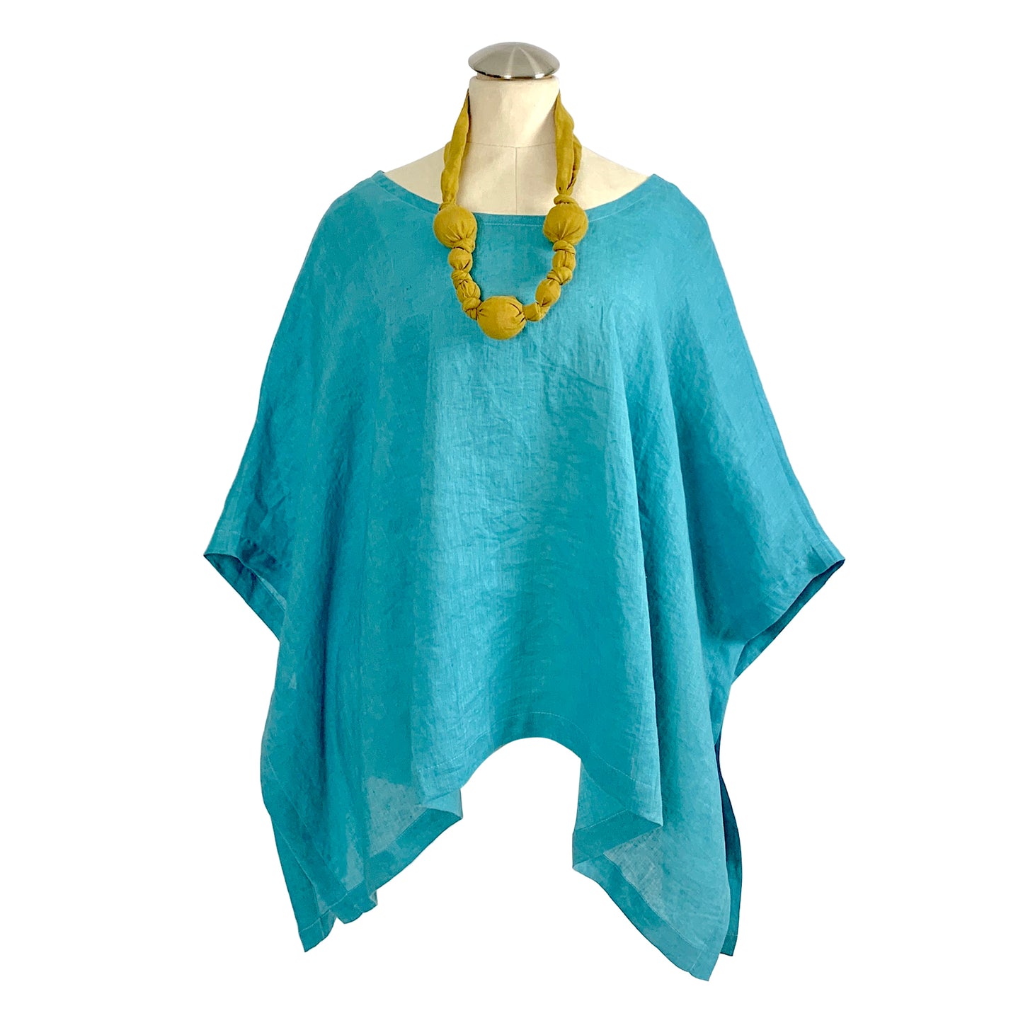 Willow Top: Hand dyed linen in Teal