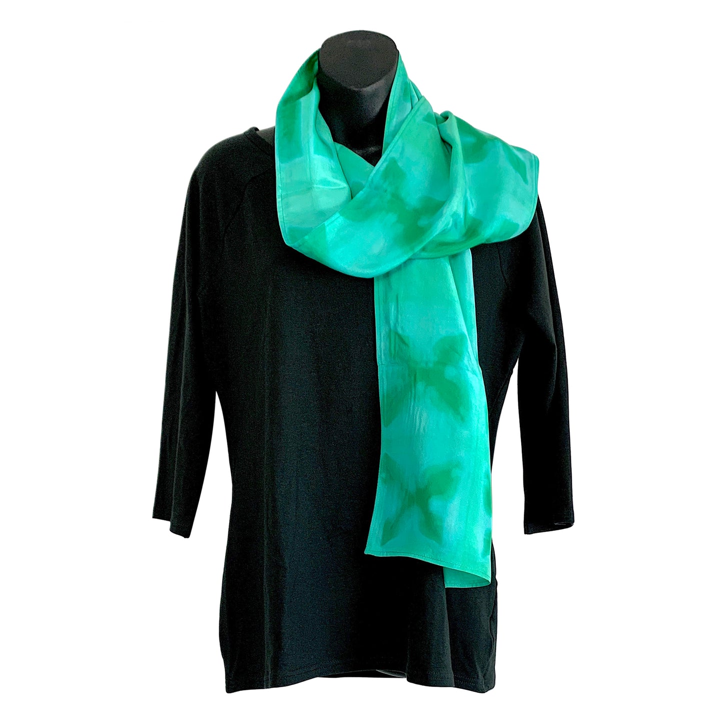 Teal Silk Scarf