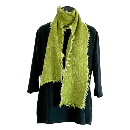Textured handspun cotton scarf small