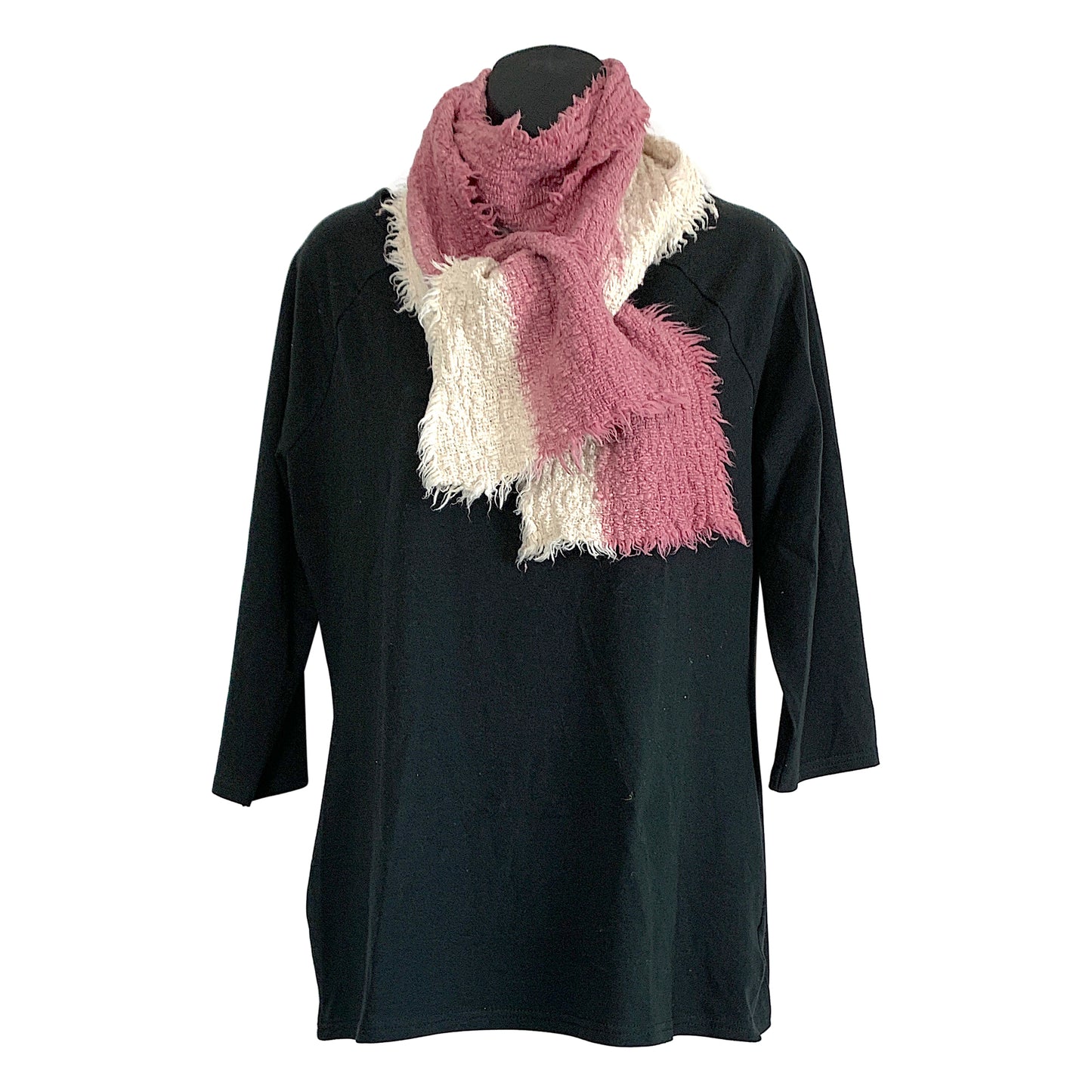 Textured handspun cotton scarf small