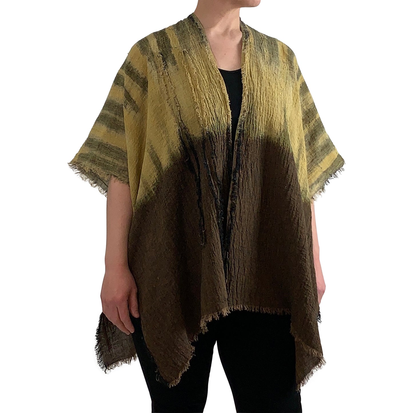 The Sequoia Jacket: Brown Linen Shibori #3