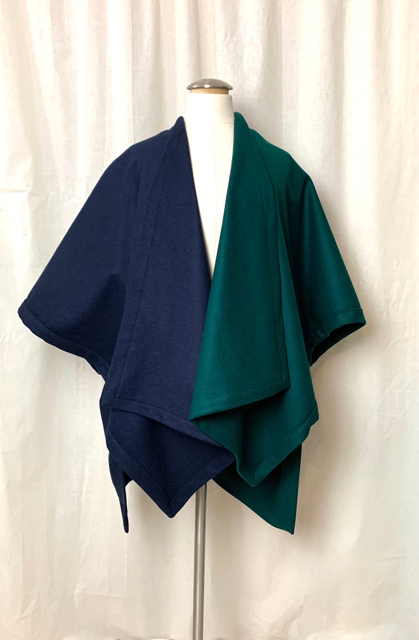 The Sequoia Jacket: Navy + Emerald Melton Wool