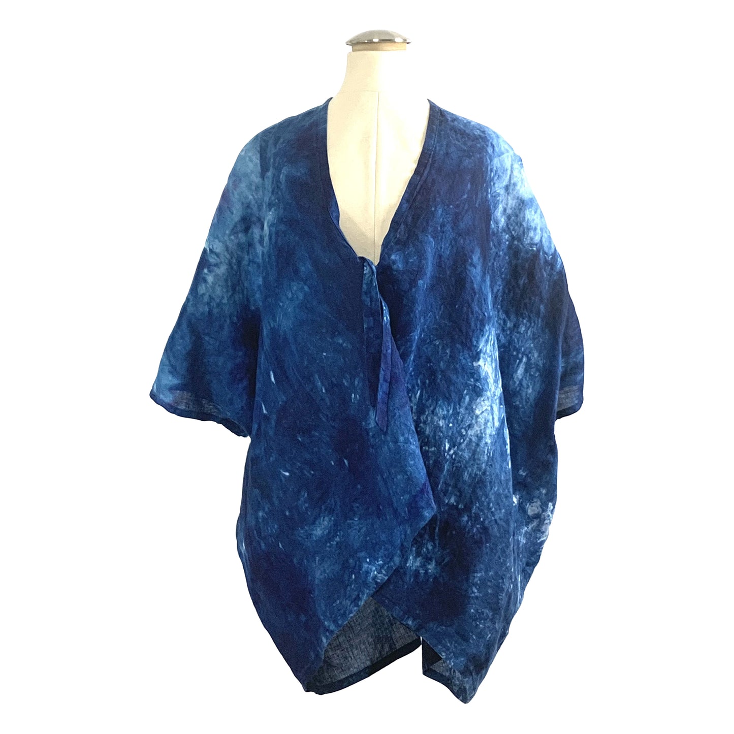 The Gingko Jacket: Hand Dyed Ocean Blue