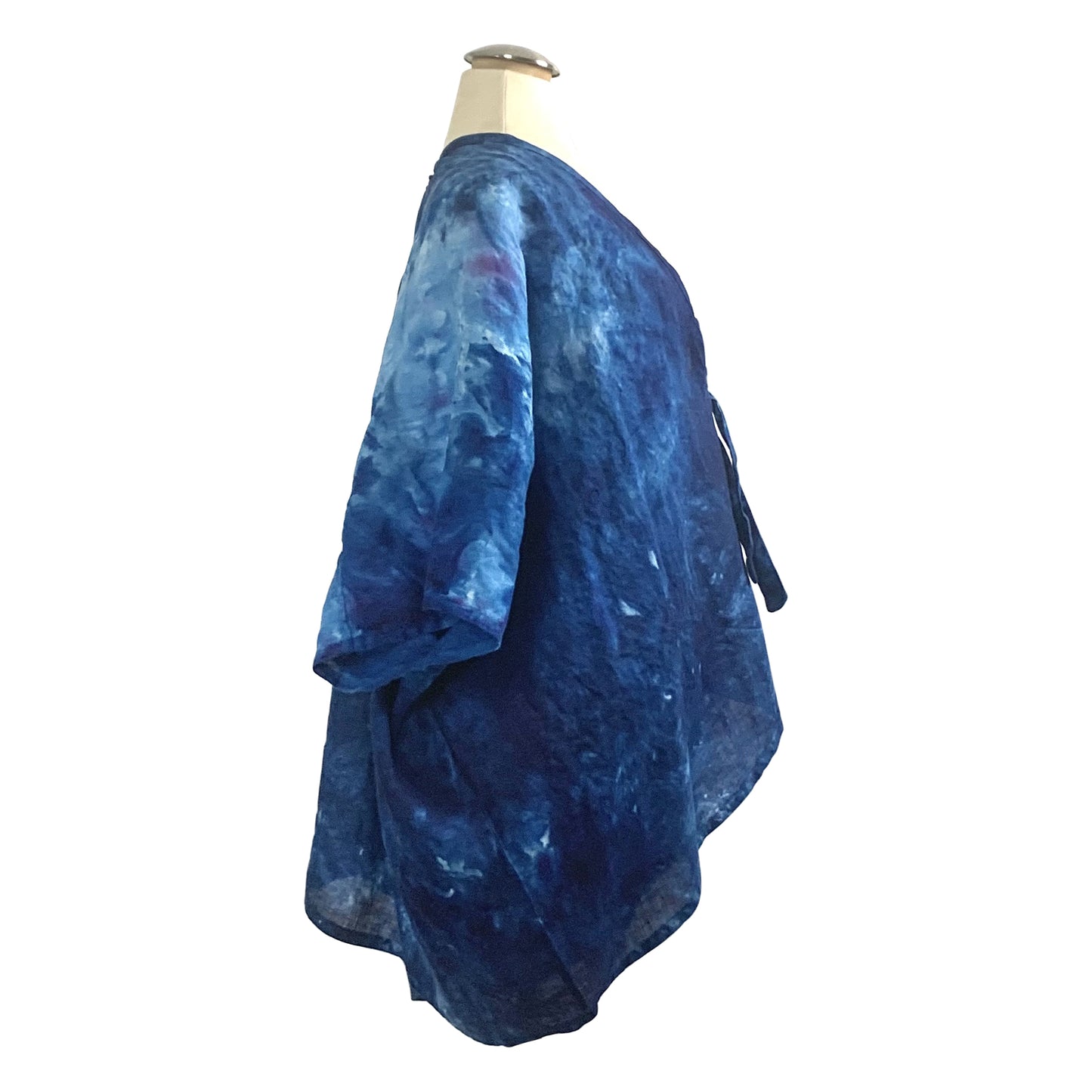 The Gingko Jacket: Hand Dyed Ocean Blue