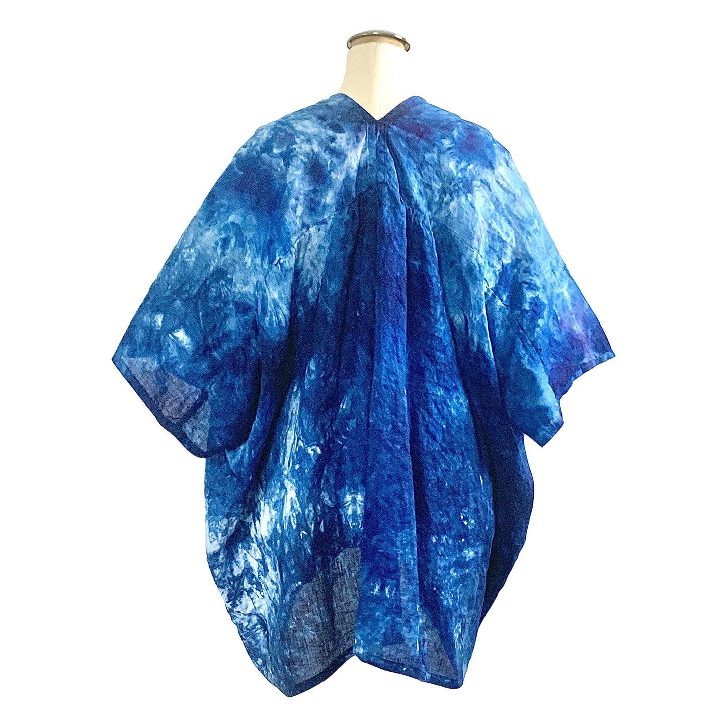 The Gingko Jacket: Hand Dyed Ocean Blue