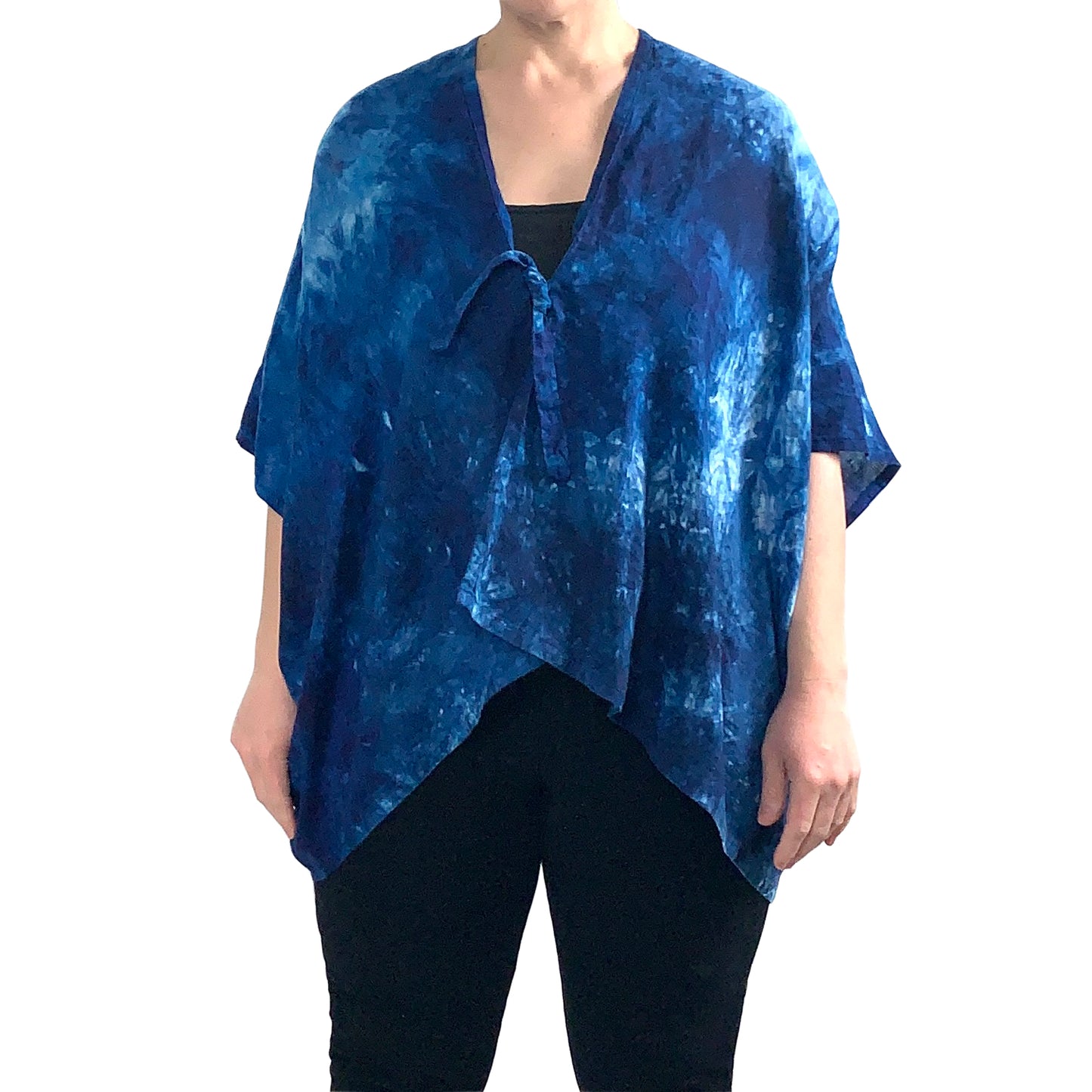 The Gingko Jacket: Hand Dyed Ocean Blue