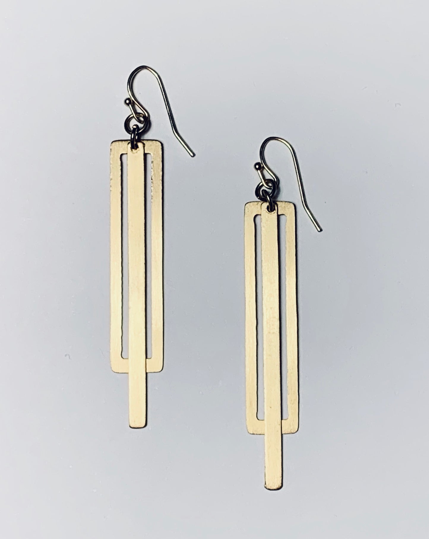 Fair Trade Art Deco Rectangle Earrings