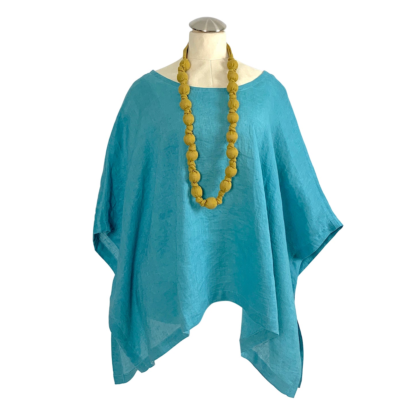 Willow Top: Hand dyed linen in Teal