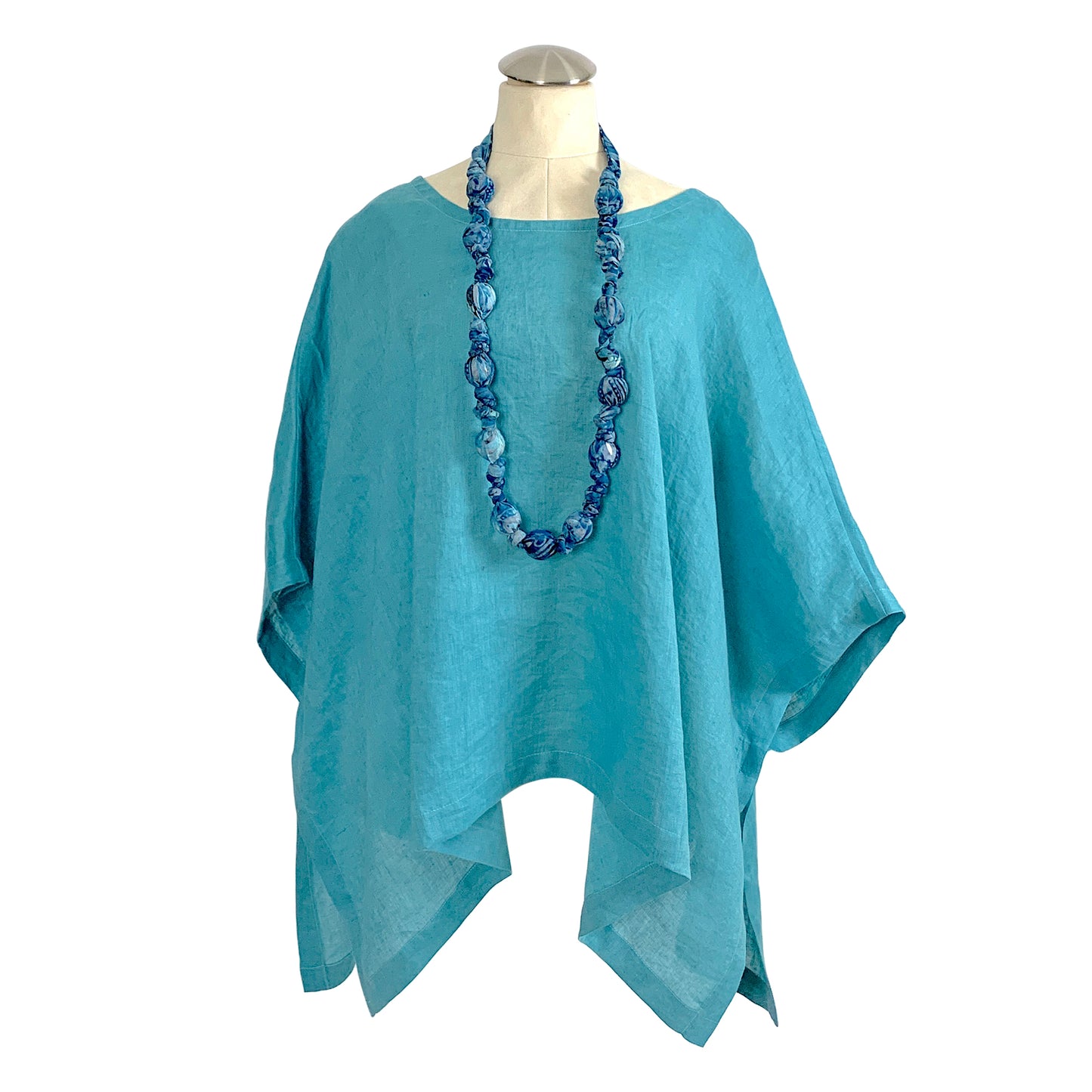 Willow Top: Hand dyed linen in Teal