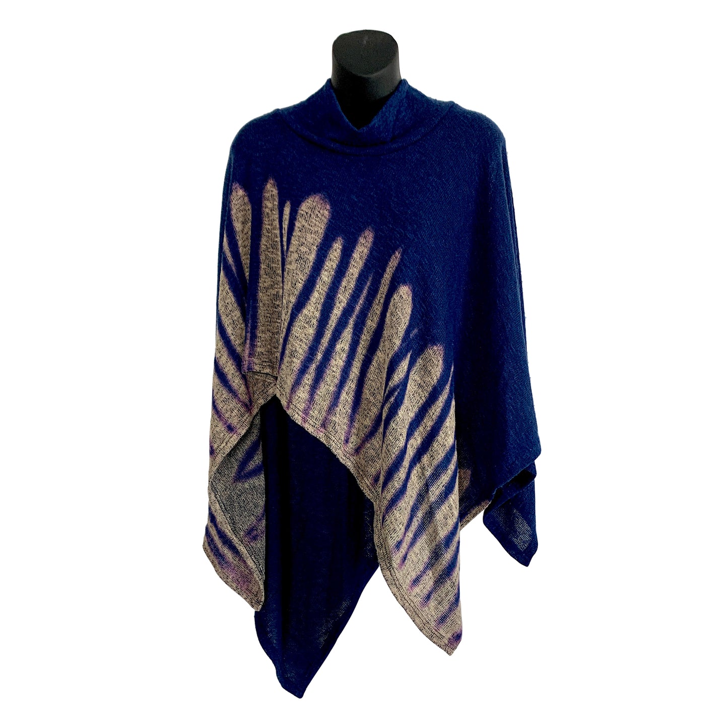 The Willow Top: Blue Reverse Shibori Sweater