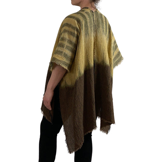 The Sequoia Jacket: Brown Linen Shibori #3