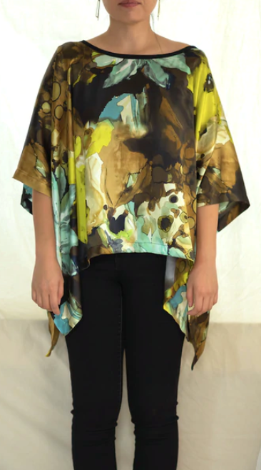 The Willow Top: Printed Silk