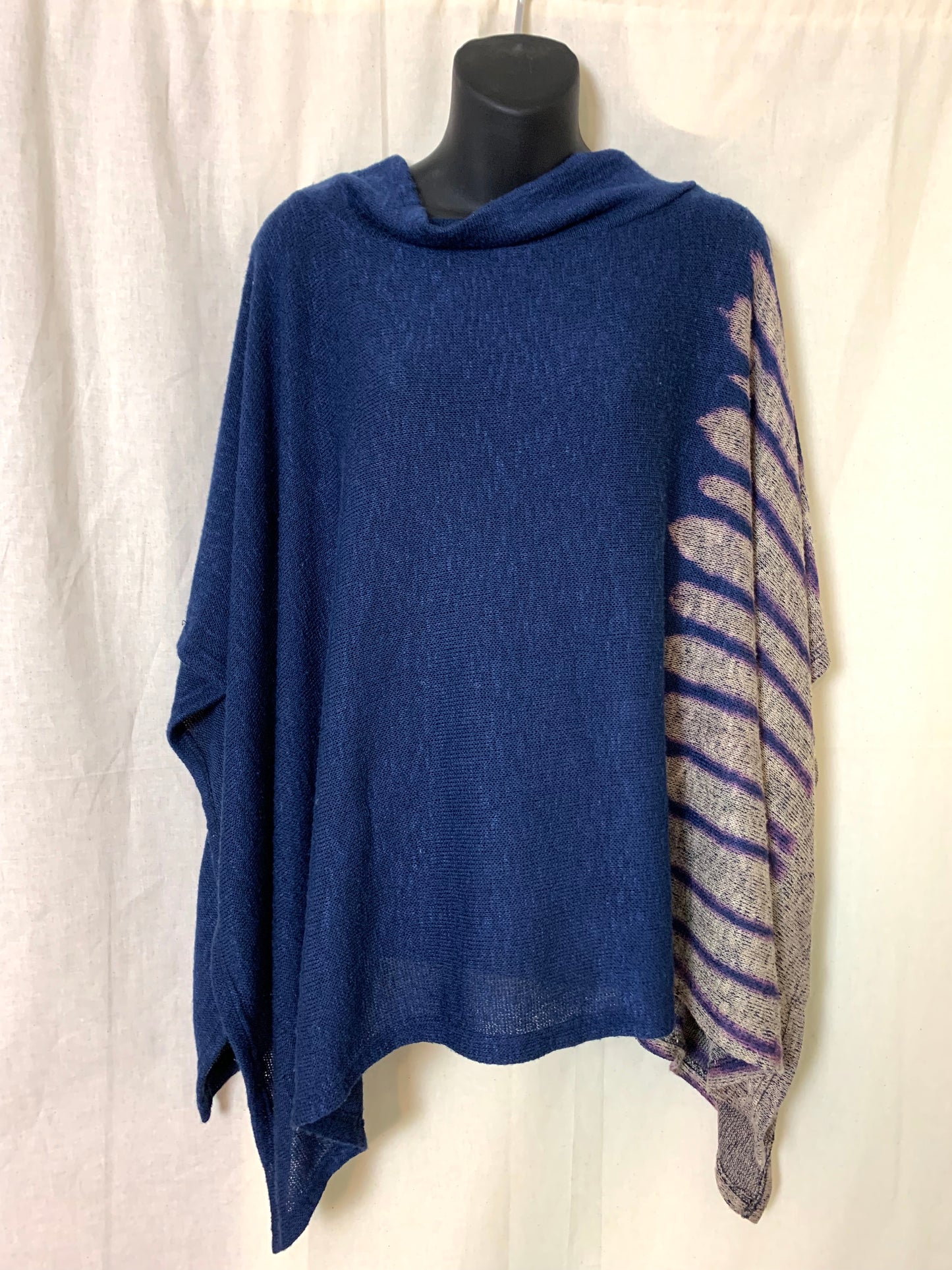 The Willow Top: Blue Reverse Shibori Sweater